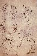 LEONARDO da Vinci, Study fur the adoration of the Konige